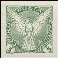 (1920-033) Марка Чехословакия "Сокол (Серо-зеленая)"    Газетные марки II O